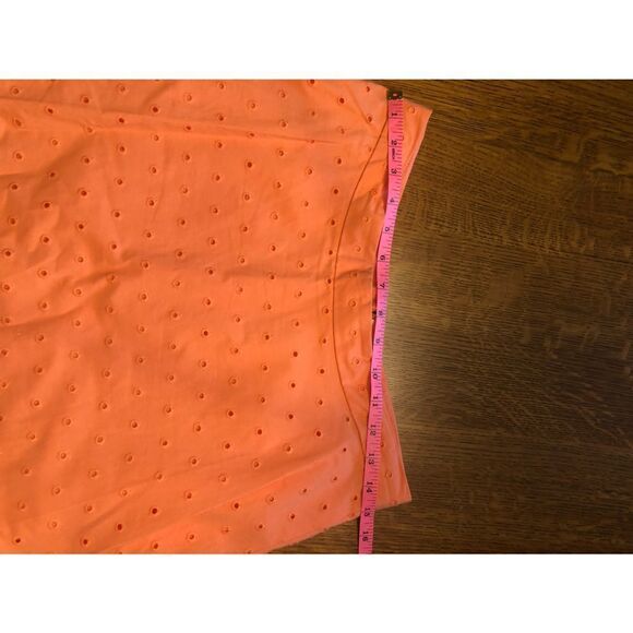 NWOT J Crew Tiered Midi Eyelet Skirt in “Neon Flame” Size 8 - Picture 6 of 10